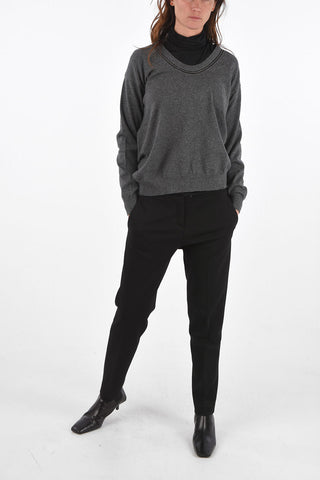cashmere scoop neckline sweater