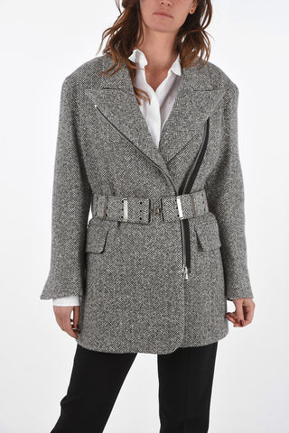 Cappotto Donegal in Misto Cashmere con Rever a Lancia