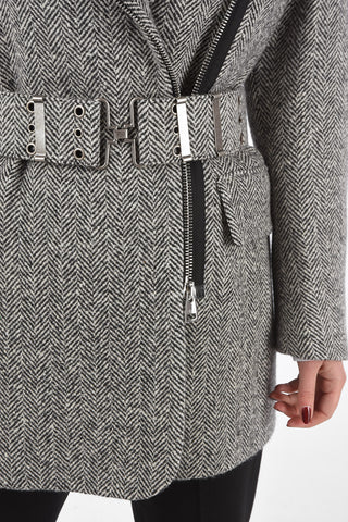 Cappotto Donegal in Misto Cashmere con Rever a Lancia