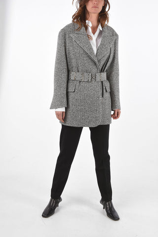 Cappotto Donegal in Misto Cashmere con Rever a Lancia