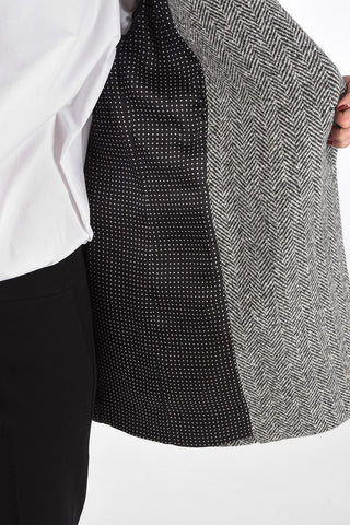 Cappotto Donegal in Misto Cashmere con Rever a Lancia
