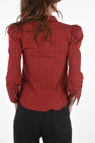 Gingham Shirt with Standard Collar