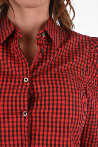 Gingham Shirt with Standard Collar