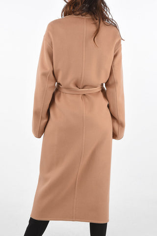 Shawl Lapel Cashmere Coat with Belt