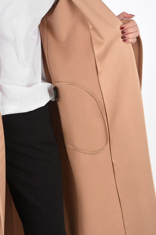 Shawl Lapel Cashmere Coat with Belt