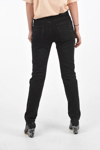 5 Pocket Skinny Denims with Wrinkled Effect