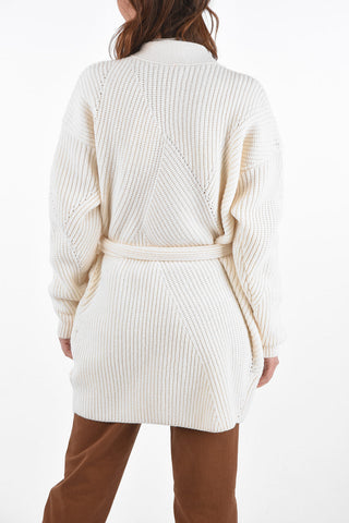Buttoned LETHO Wool Cardigan with Belt