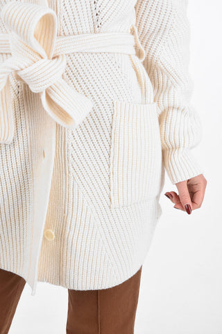 Buttoned LETHO Wool Cardigan with Belt