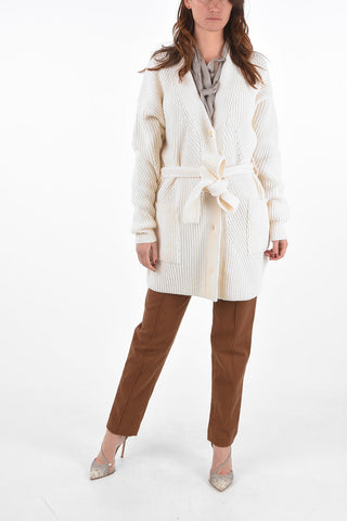 Buttoned LETHO Wool Cardigan with Belt