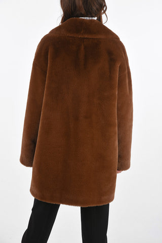Single-breasted Eco-fur Coat