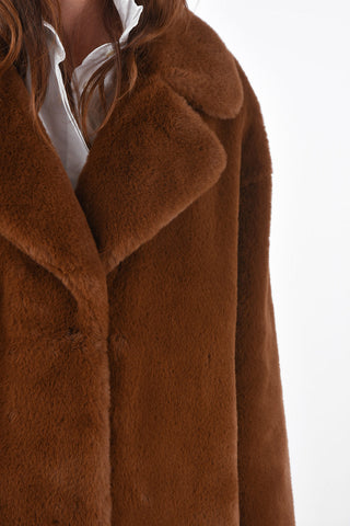 Single-breasted Eco-fur Coat