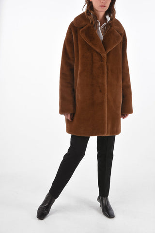 Single-breasted Eco-fur Coat