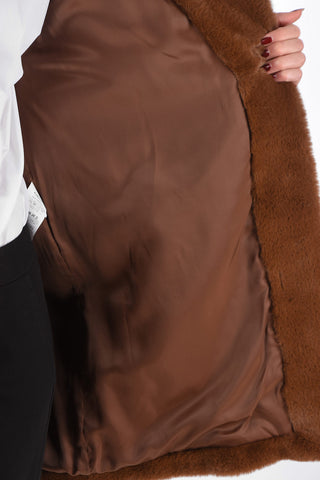 Single-breasted Eco-fur Coat