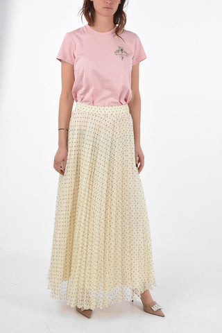 Pleated PLUPOIS Skirt with Polka Dot Motif