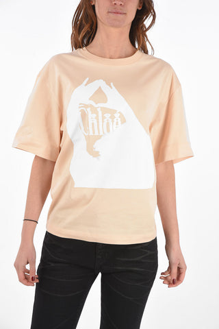 T-Shirt Girocollo con Stampa