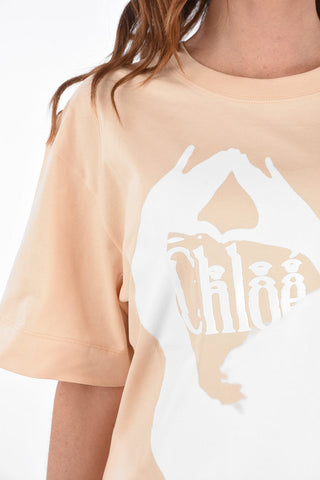T-Shirt Girocollo con Stampa