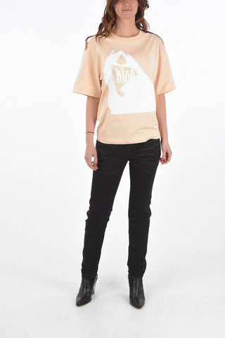 T-Shirt Girocollo con Stampa