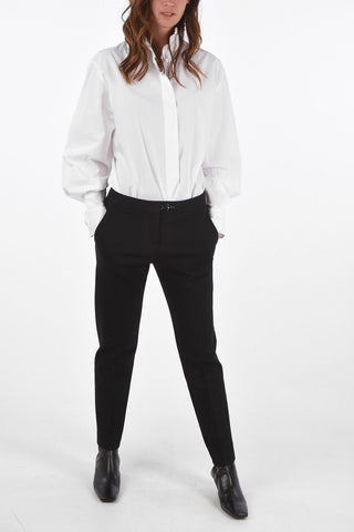 Low Rise Pants with 4 Pockets and Snap Hook Closure