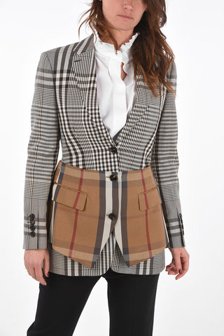 Tartan Blazer with Front Buttoned Martingale