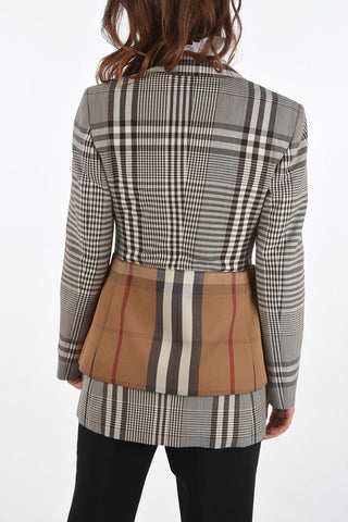 Tartan Blazer with Front Buttoned Martingale