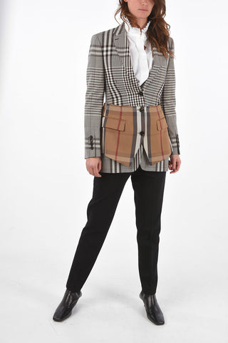 Tartan Blazer with Front Buttoned Martingale