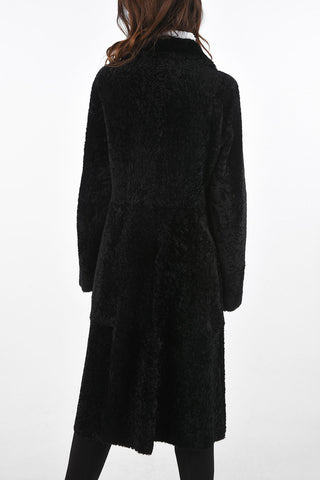 Reversible Double Breasted Shearling Coat