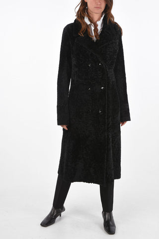 Reversible Double Breasted Shearling Coat