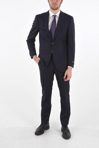 SUPER150’S Virgin Wool Cuffed Hem Pants Suit
