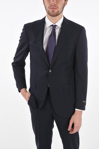 SUPER150’S Virgin Wool Cuffed Hem Pants Suit