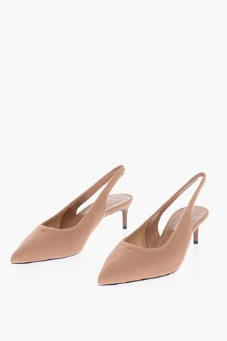 Slingback CARLA feltro in lana Point toe 5cm