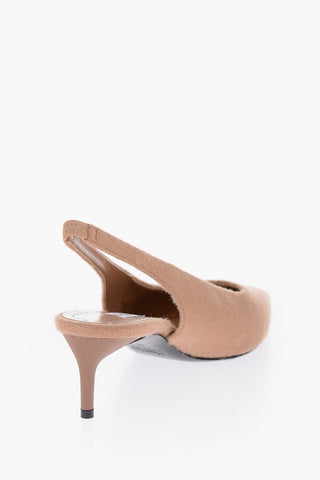 Slingback CARLA feltro in lana Point toe 5cm