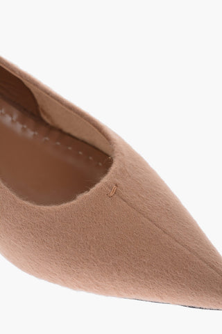 Slingback CARLA feltro in lana Point toe 5cm