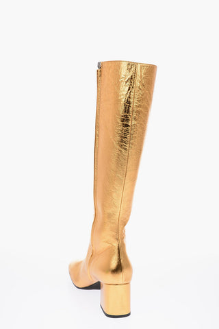 Stivali in pelle lamé 6.5cm