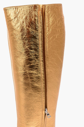 Stivali in pelle lamé 6.5cm