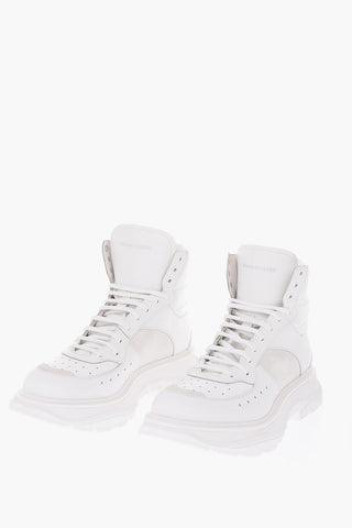 Leather High Top Sneakers