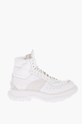 Leather High Top Sneakers