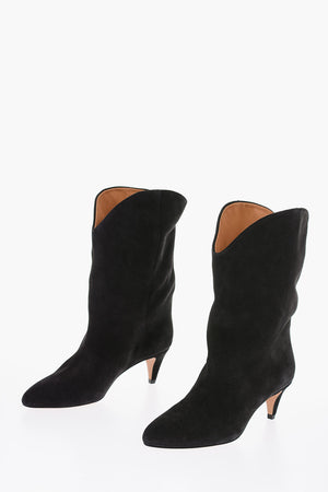 6cm suede leather DERNEE High heel ankle boots