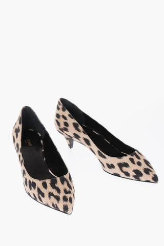 5cm cheetah-print pumps