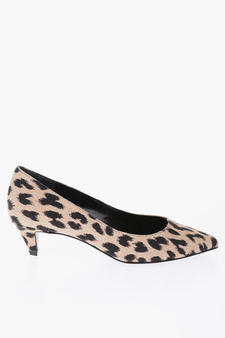 5cm cheetah-print pumps