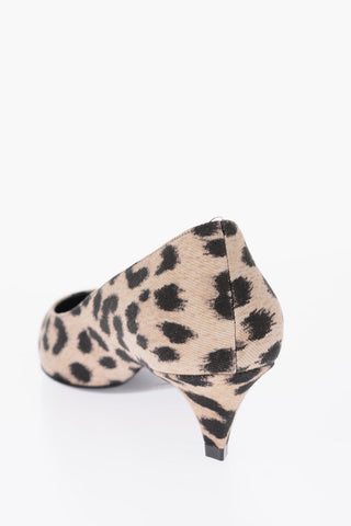 5cm cheetah-print pumps