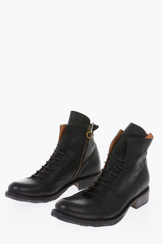 Stivaletti Derby ECTOR-19 in pelle con zip laterale