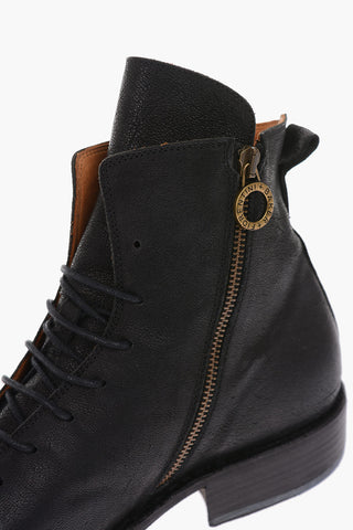 Stivaletti Derby ECTOR-19 in pelle con zip laterale