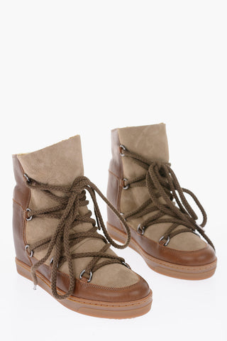 10cm leather NOWLES wedge booties