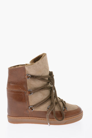10cm leather NOWLES wedge booties