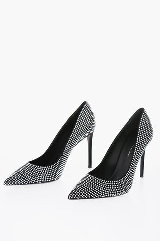 Décolleté KANDA in pelle con strass 10.5cm