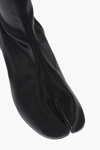 MM22 Over-the-knee TABI boots with leather trimmings