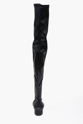 MM22 Over-the-knee TABI boots with leather trimmings