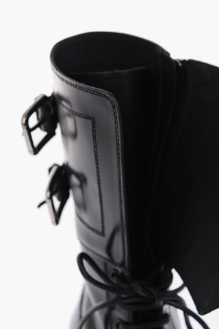 leather BERNINI W CMB Combat boots