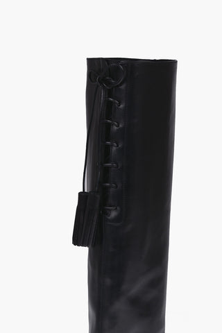 Stivali flat CHAT BOTTE' in pelle