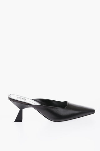 7cm leather LOOK BOOK Spool Heel Mules
